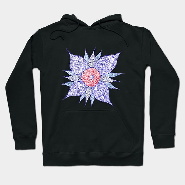 Spiral Flower Hoodie by Rebecca Abraxas - Brilliant Possibili Tees